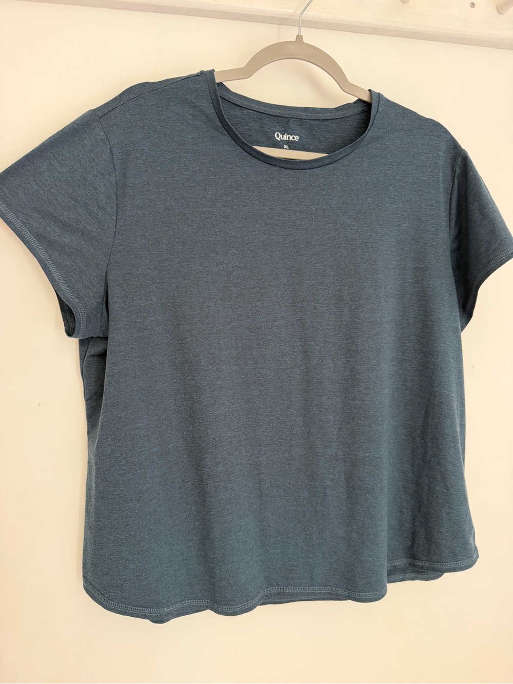 Quince Flowknit Breeze Navy Blue Short Sleeve Performance Tee Shirt - Picture 5 of 16